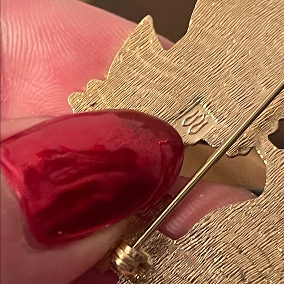 Vintage Fish Enterprises Cloisonné Style Hummingbird & Flower Enamel Brooch - Picture 5 of 5